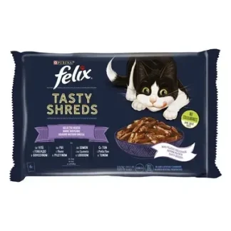 Felix 4*80g Tasty shreds govedina/losos/piletina/tuna