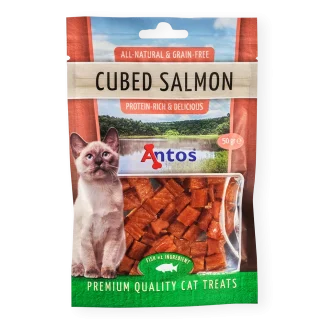 Cubed salmon/kockice lososa, poslastice za mačke 50g