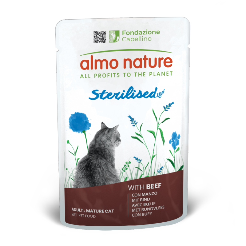 STERILISED Preliv 70g - Govedina  ALMO NATURE CAT